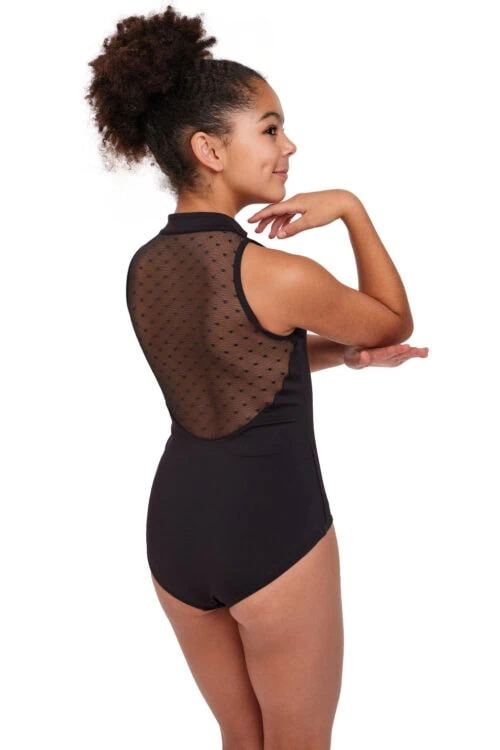 kids-Capezio-leo-side Girls Spot On Zip Front Leotard